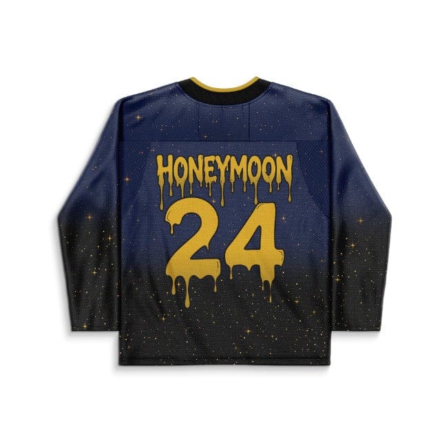 Navy Blue Starfield Galaxy Rave Hockey Jersey