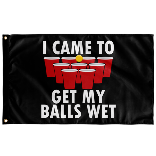 Black Beer Pong Rave Flag