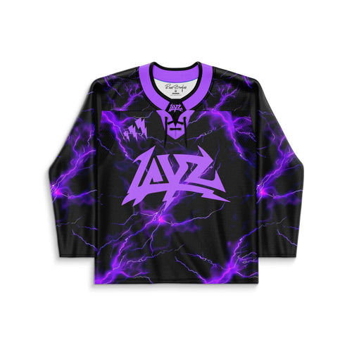 LAYZ Black Purple Electric Rave Hockey Jersey