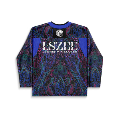 LSZEE Deep Blue Symmetrical Rave Hockey Jersey