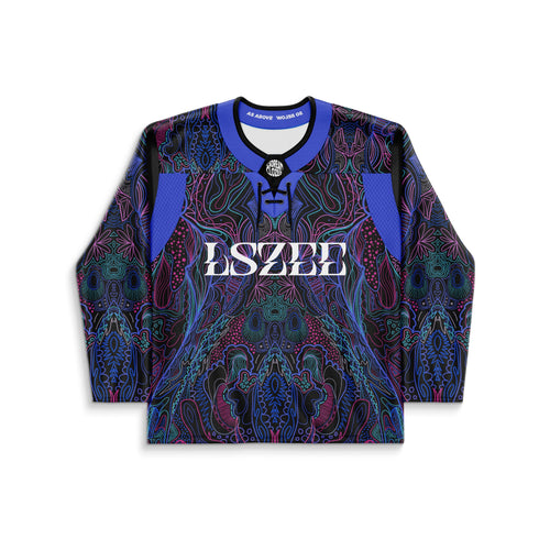 LSZEE Deep Blue Symmetrical Rave Hockey Jersey