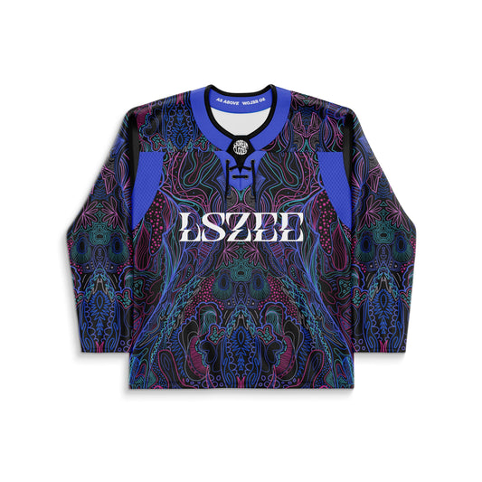 LSZEE Deep Blue Symmetrical Rave Hockey Jersey