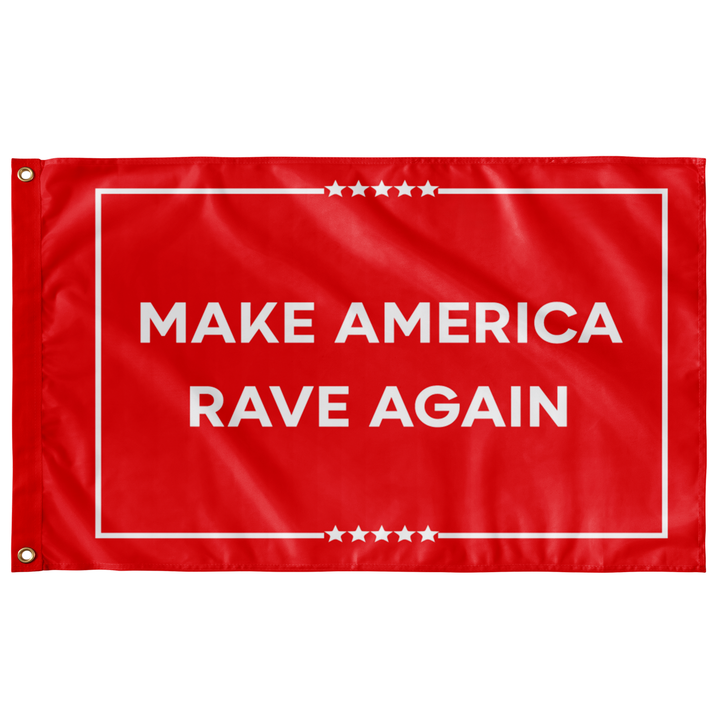 Red Campaign Slogan Rave Flag