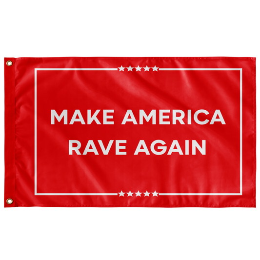 Red Campaign Slogan Rave Flag