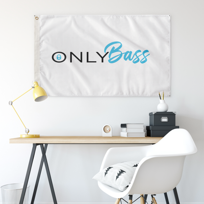 White Wordmark Logo Rave Flag