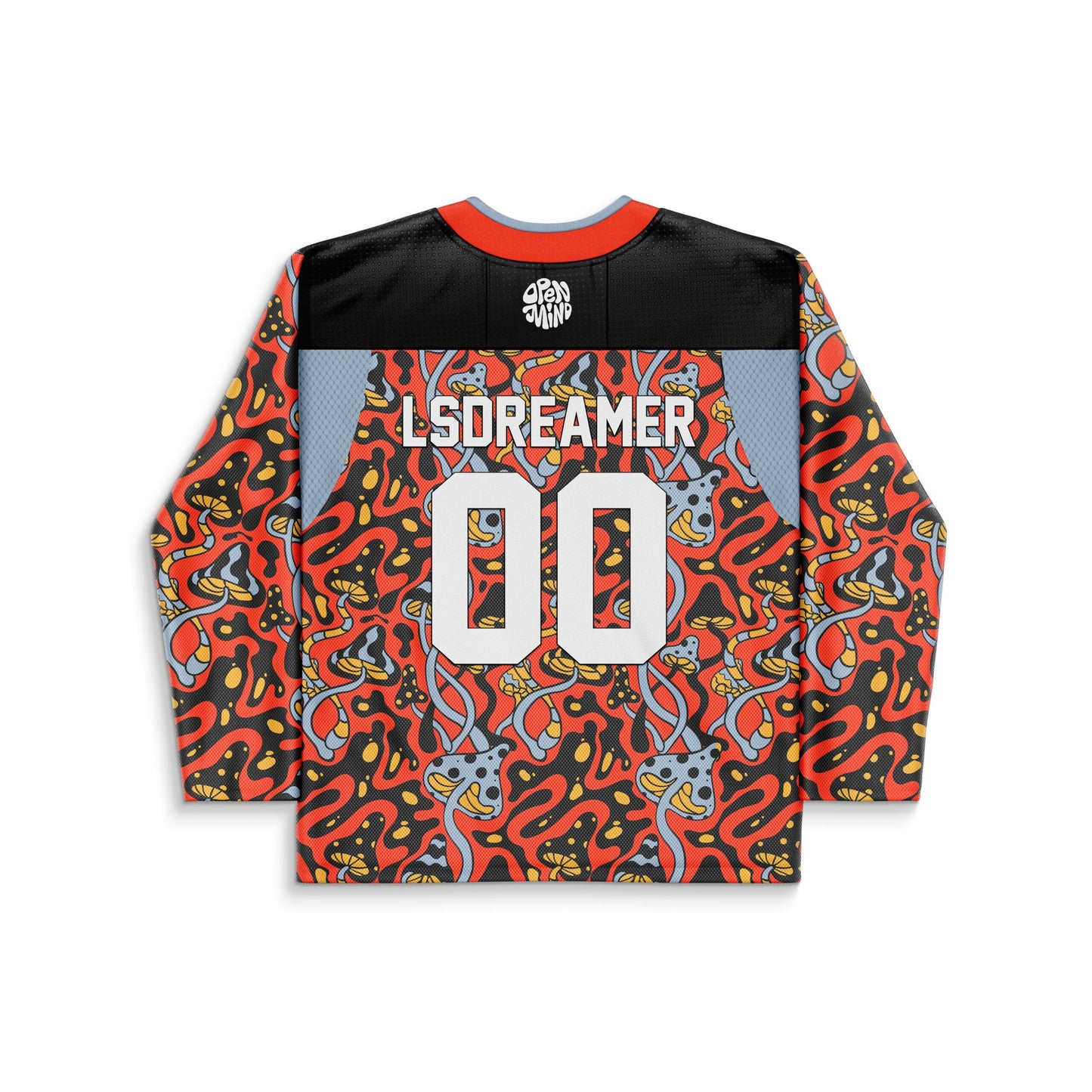 Orange All Psychedelic Rave Hockey Jersey