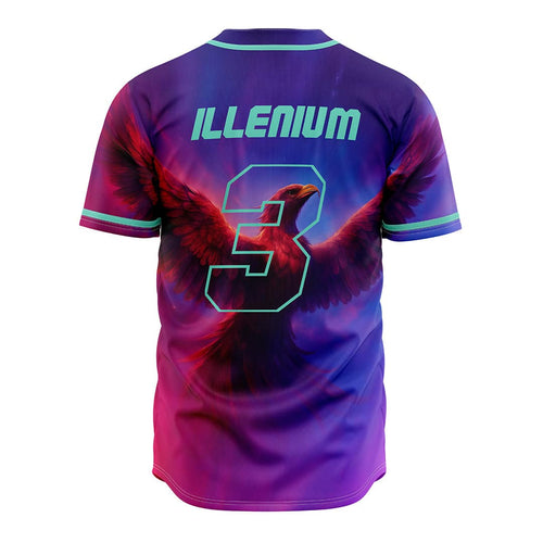 Illenium Purple Rising Phoenix Rave Baseball Jersey