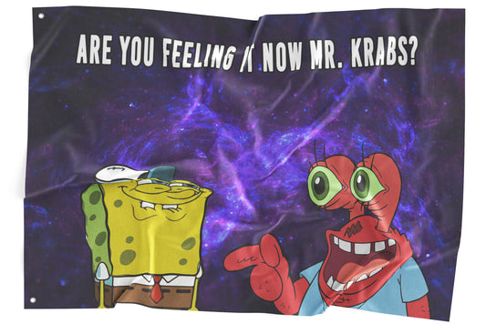 Dark Purple Spongebob Wearing Rave Flag