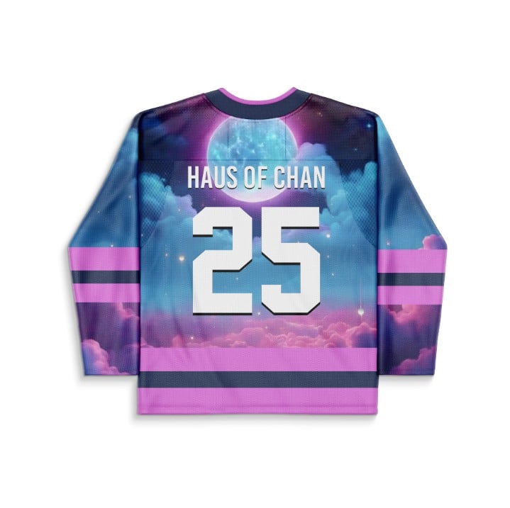 Purple Surreal Night Rave Hockey Jersey
