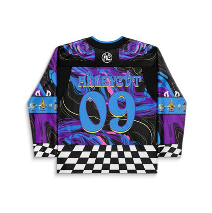 ALLEYCVT Black Trippy Liquid Rave Hockey Jersey