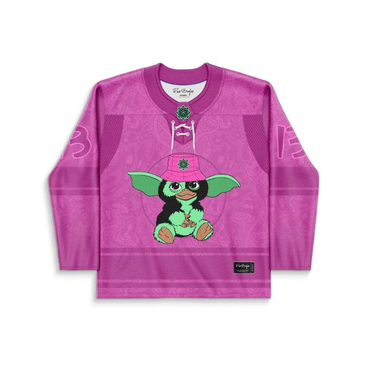 Pink Magenta Gremlins Rave Hockey Jersey
