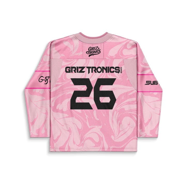 GRiZ Pink Liquid Marble Rave Hockey Jersey