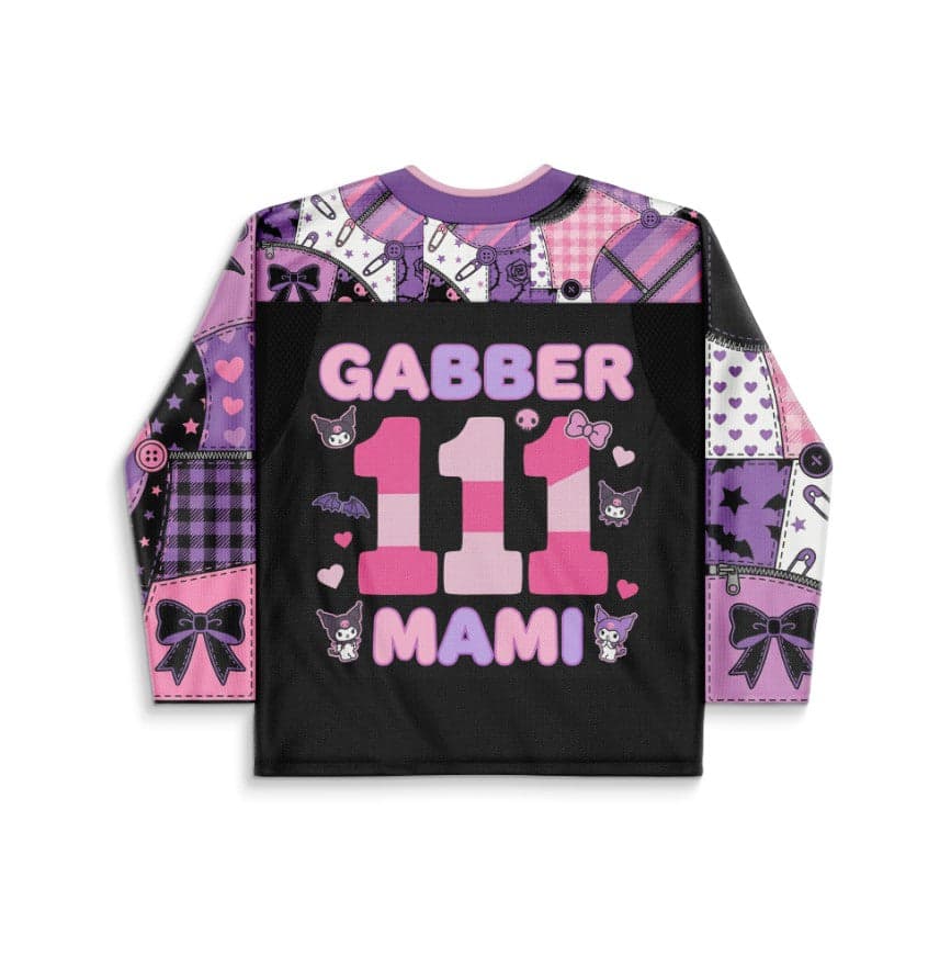 Black Kawaii Goth Rave Hockey Jersey