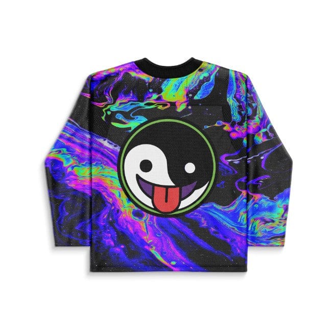 GRiZ Black Iridescent Oil Rave Hockey Jersey