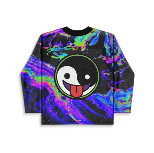 GRiZ Black Iridescent Oil Rave Hockey Jersey