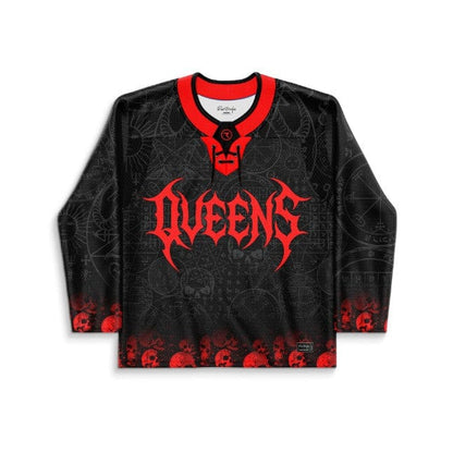Black Occult Rave Hockey Jersey