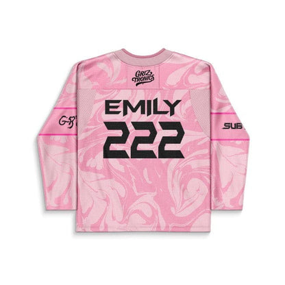 Griztronics Light Pink Marbled Rave Hockey Jersey