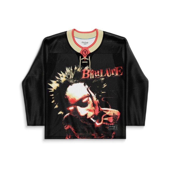 Black Grunge Rave Hockey Jersey