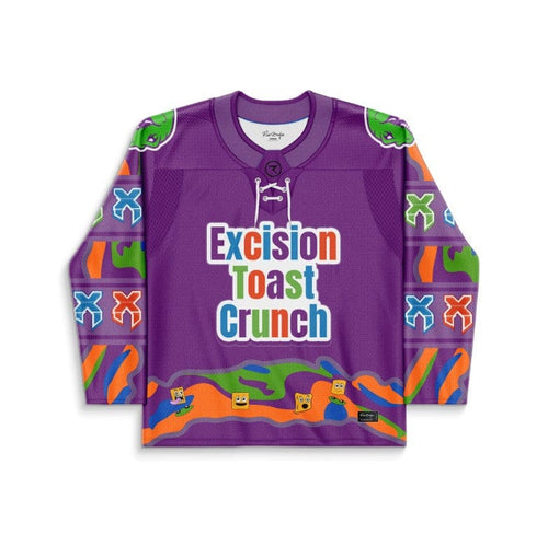 Excision Purple Base Cereal Box Rave Hockey Jersey