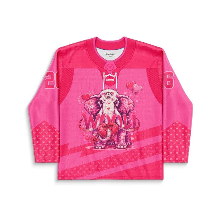 Wooli Hot Pink Ornate Decorated Rave Hockey Jersey