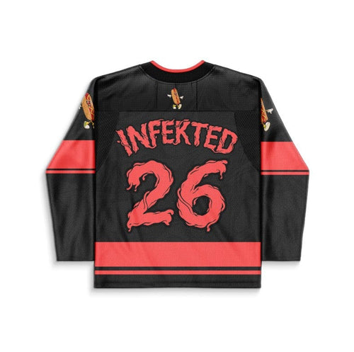 Infekt Black Red Group Retro Rave Hockey Jersey