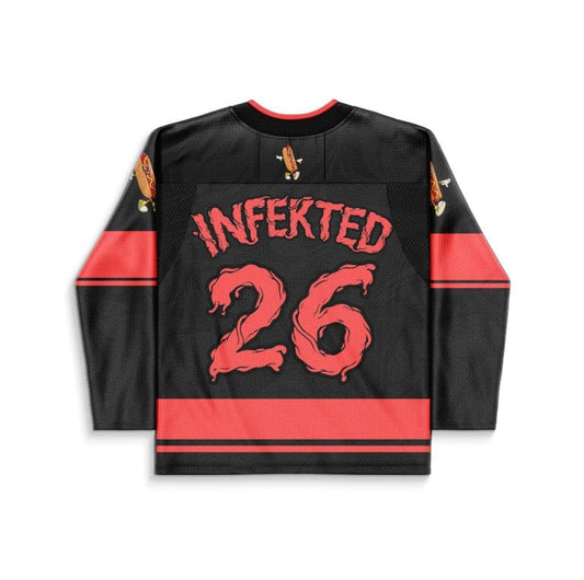 Infekt Black Red Group Retro Rave Hockey Jersey
