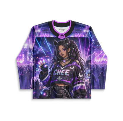 Chee Purple Violet Anime Raver Rave Hockey Jersey