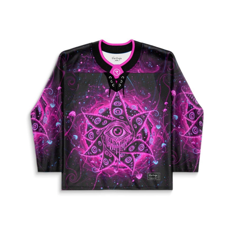 Black Glowing Seven Rave Hockey Jersey