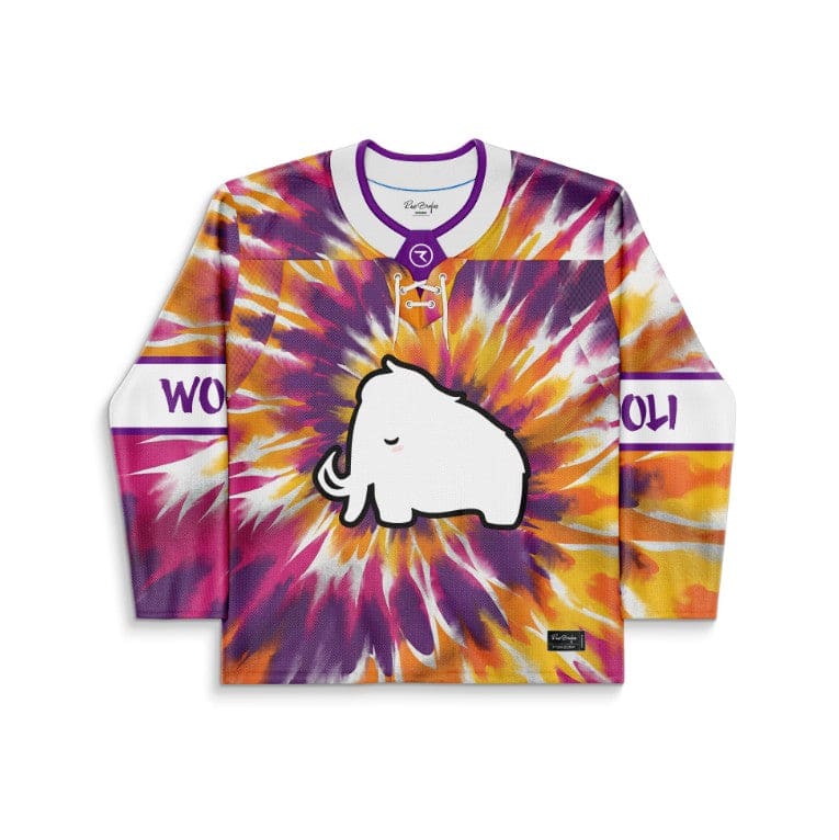 Wooli Purple Spiral Tie Rave Hockey Jersey