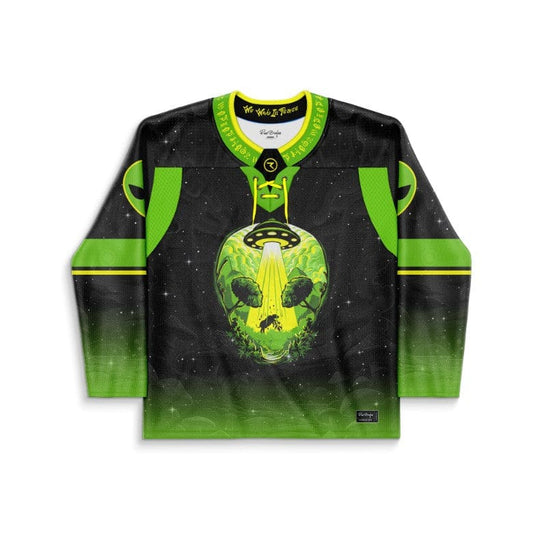 Black Neon Alien Rave Hockey Jersey