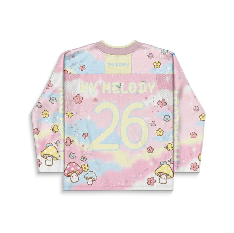 Pastel Pink Kawaii Bunny Rave Hockey Jersey