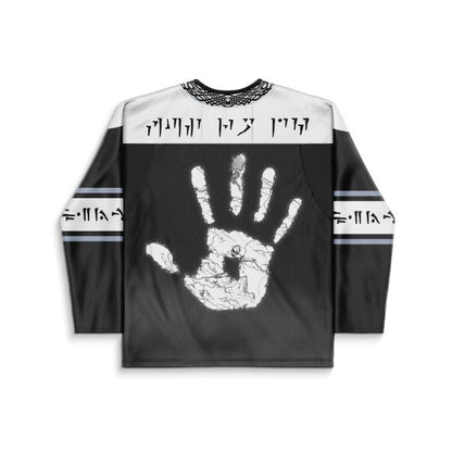 Black Stylized Dragon Rave Hockey Jersey