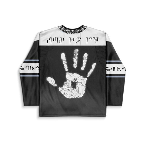 Black Stylized Dragon Rave Hockey Jersey