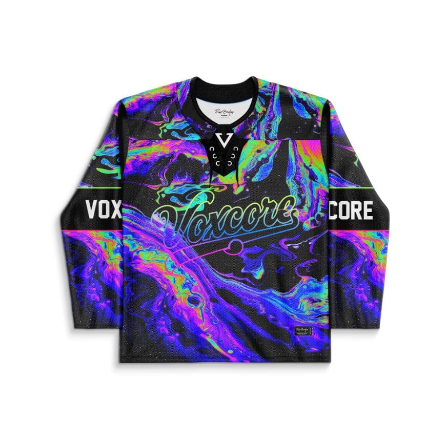 Voxcore Neon Trippy Psychedelic Rave Hockey Jersey