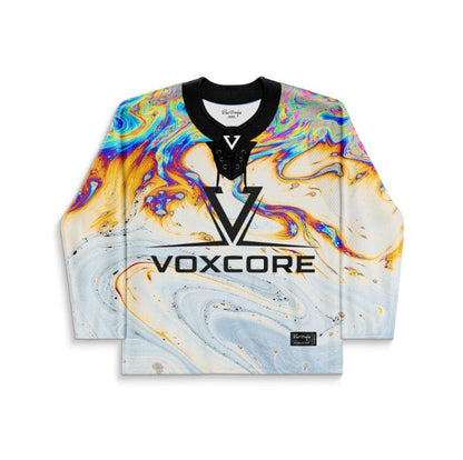 Voxcore Iridescent Oil Abstract Marbled Rave Hockey Jersey