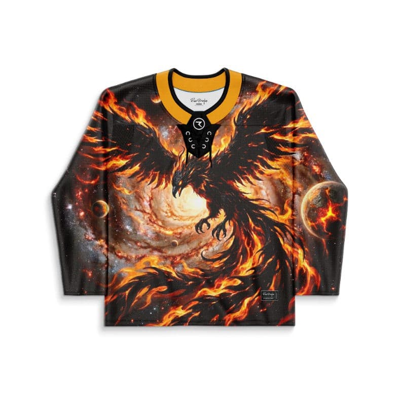 Illenium Black Flaming Phoenix Rave Hockey Jersey