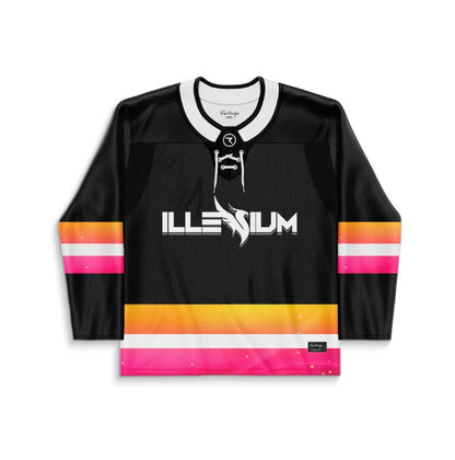 Illenium Black Artist Wordmark Rave Hockey Jersey