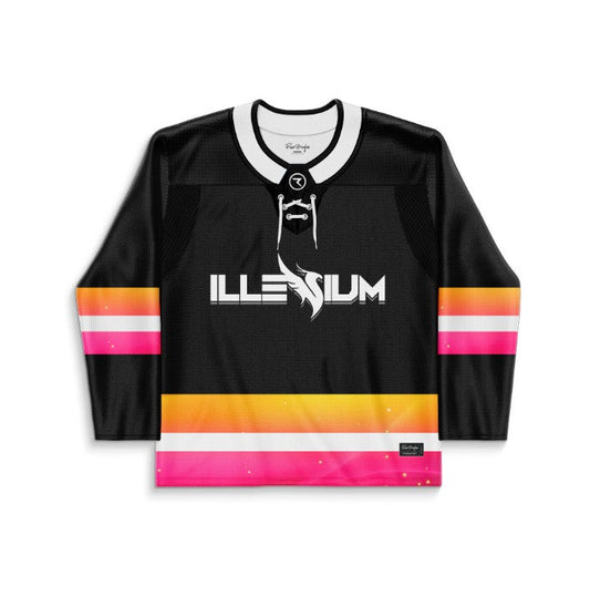 Illenium Black Artist Wordmark Rave Hockey Jersey