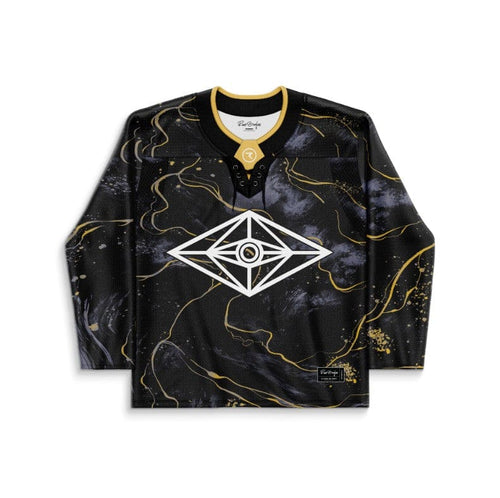 Slander Black Abstract Marbled Rave Hockey Jersey