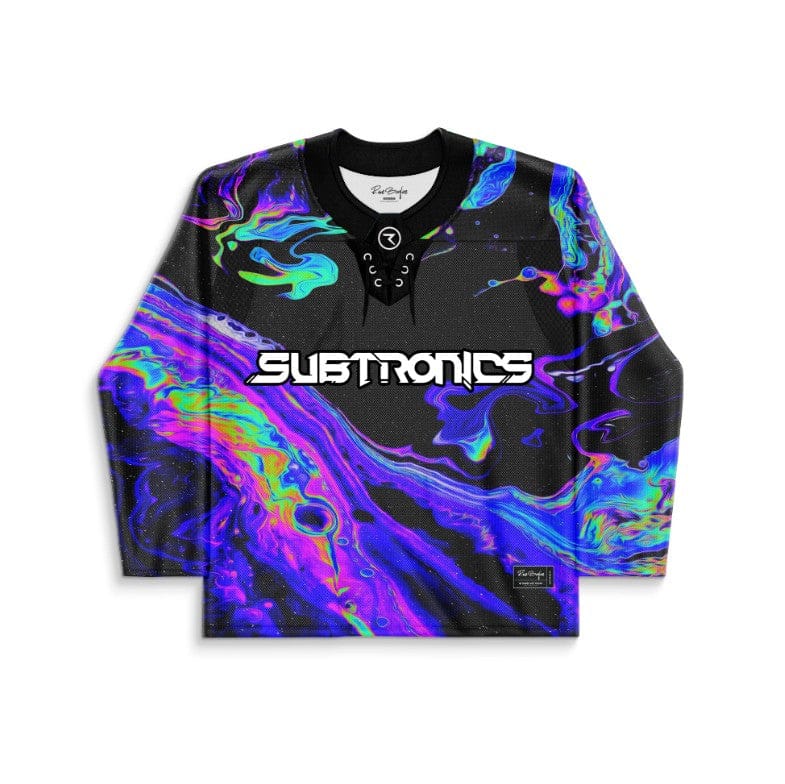 Subtronics Black Liquid Oil Rave Hockey Jersey