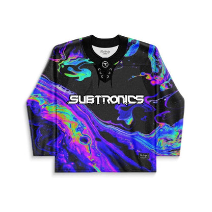 Subtronics Black Liquid Oil Rave Hockey Jersey