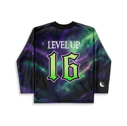 Deep Purple Cosmic Nebula Rave Hockey Jersey