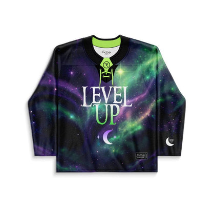Deep Purple Cosmic Nebula Rave Hockey Jersey