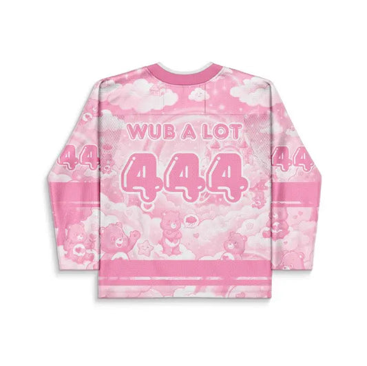 Pink Pastel Cute Cartoon Rave Hockey Jersey