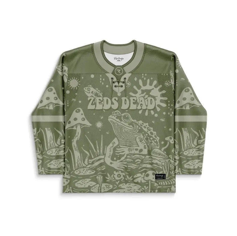 Zeds Dead Olive Psychedelic Nature Rave Hockey Jersey