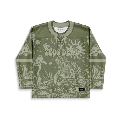 Zeds Dead Olive Psychedelic Nature Rave Hockey Jersey