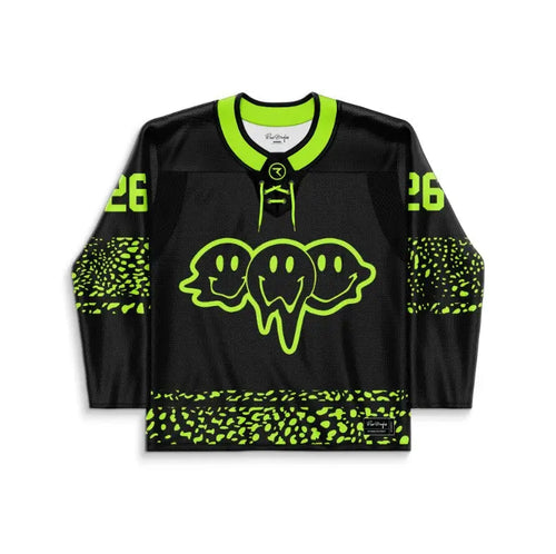 Rusko Black Neon Three Overlapping Rave Hockey Jersey