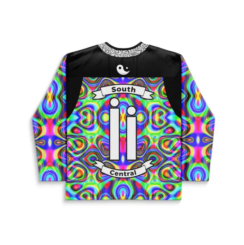 Kiinfolks Rainbow Kaleidoscopic Fractal Rave Hockey Jersey