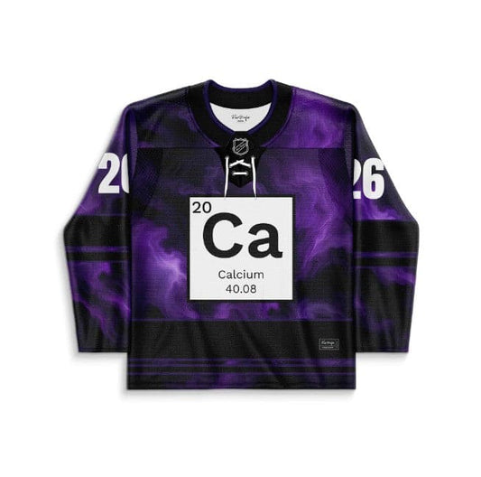 Black Purple Smoke Rave Hockey Jersey
