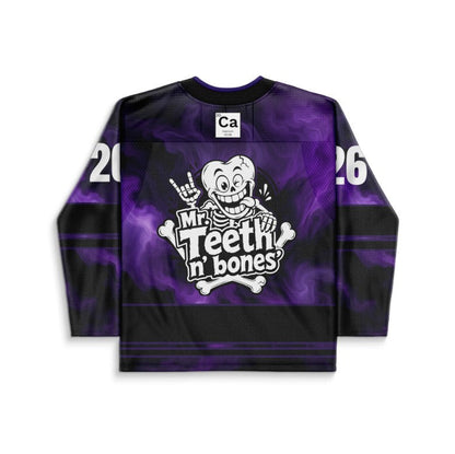 Black Purple Smoke Rave Hockey Jersey